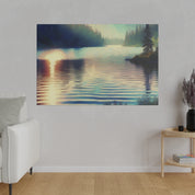 Serene Lake Whispers Lake Painting Canvas