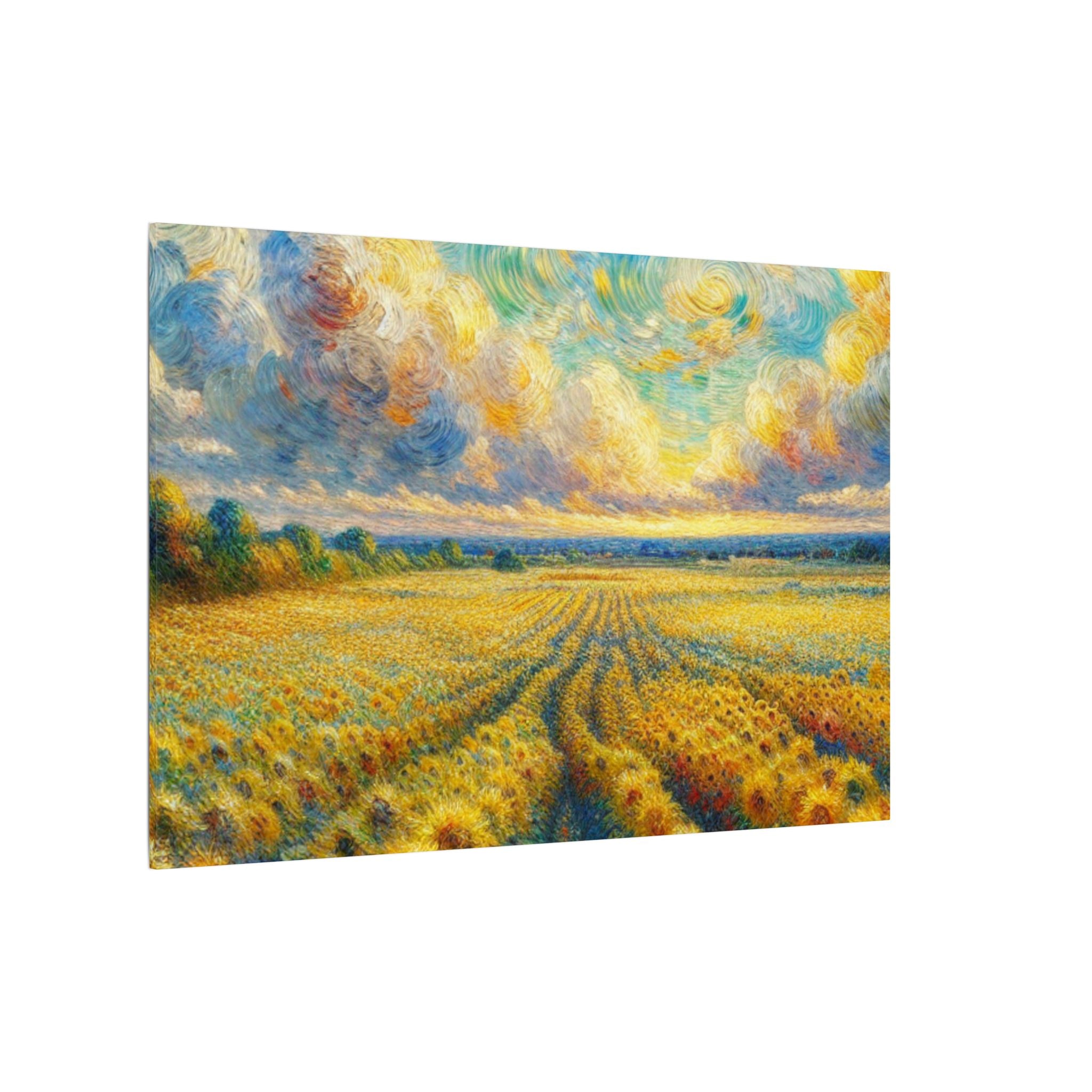 Country Sunflower Field Painting