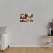 Parisian Dreamscape Mosaic French Street Painting Canvas