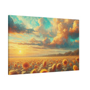 Sunlit Serenity Floral Wall Art Sunflower Painting Canvas