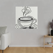 Coffee Artwork | Minimalist Coffee Cup Art | Coffee Shop Wall Art Canvas