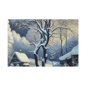 Pastoral Winter Whisper Snowscape Winter Painting Canvas