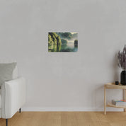 Serene Solitude Lake Whispers Lake Painting Canvas