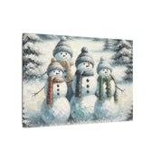 Snowman Family Winter Canvas