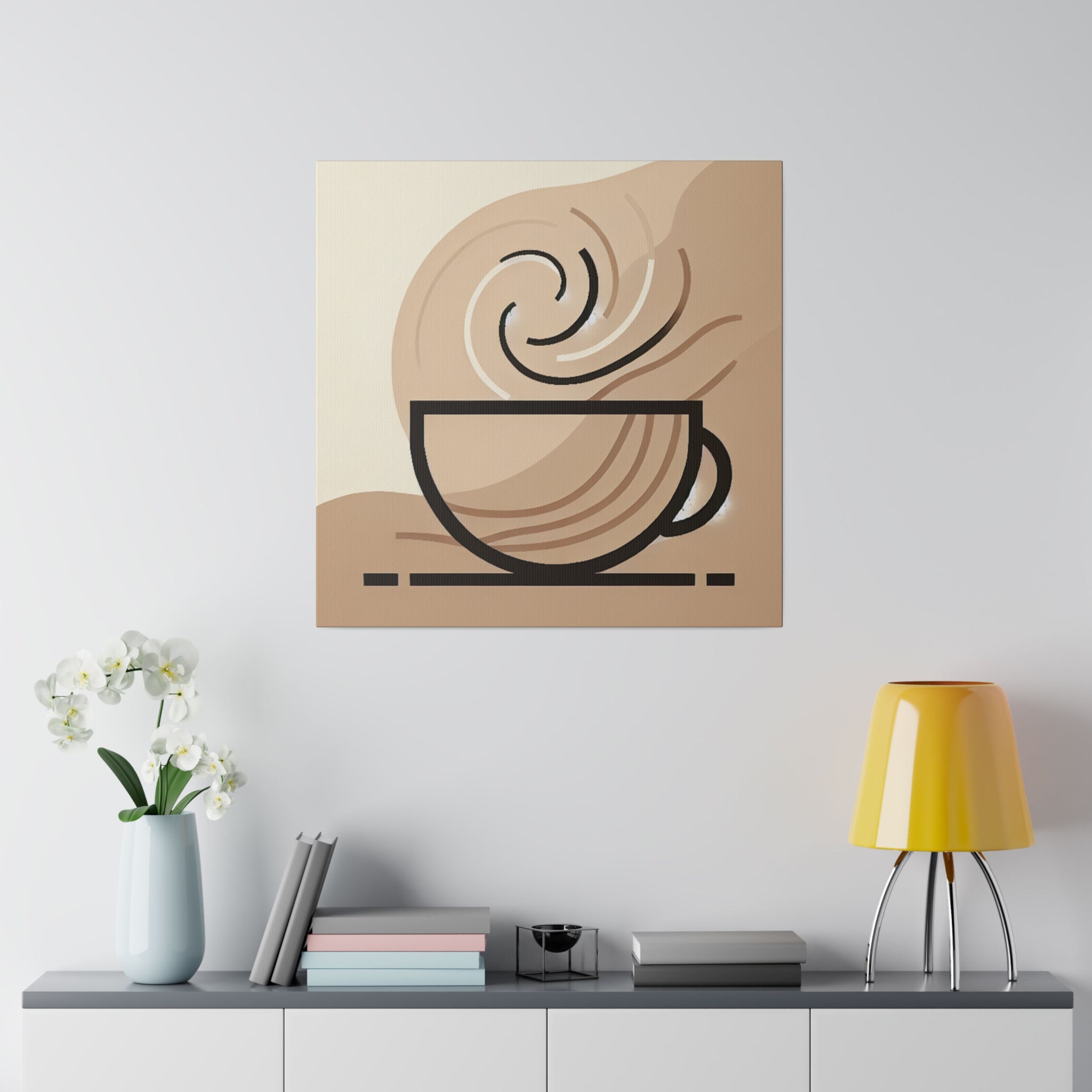 Simplicity Brewed A Piece of Coffee Wall Art Canvas