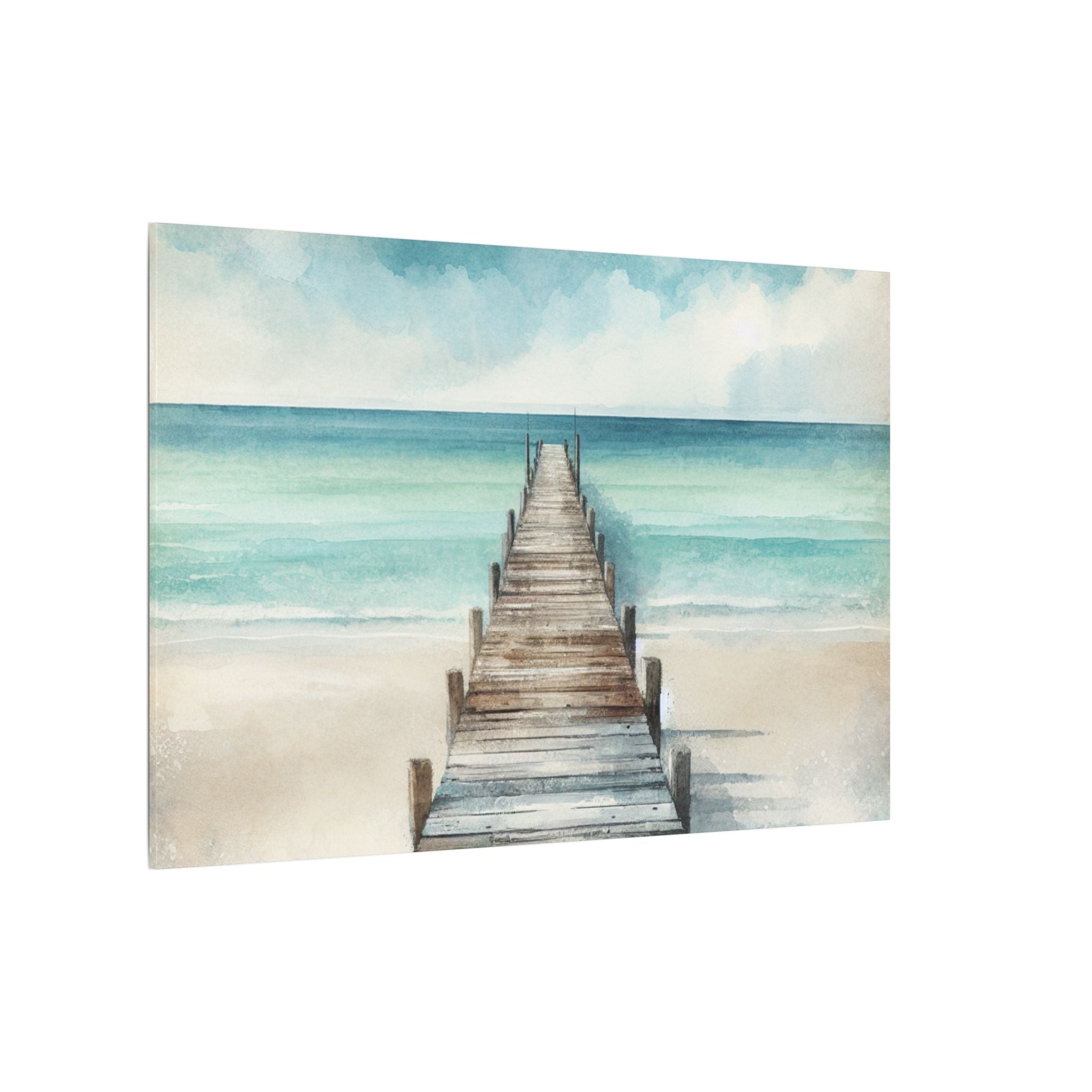 Weathered Dock Seascape Canvas