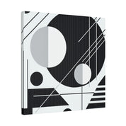 Abstract Mirage Black and White Geometric Painting Canvas