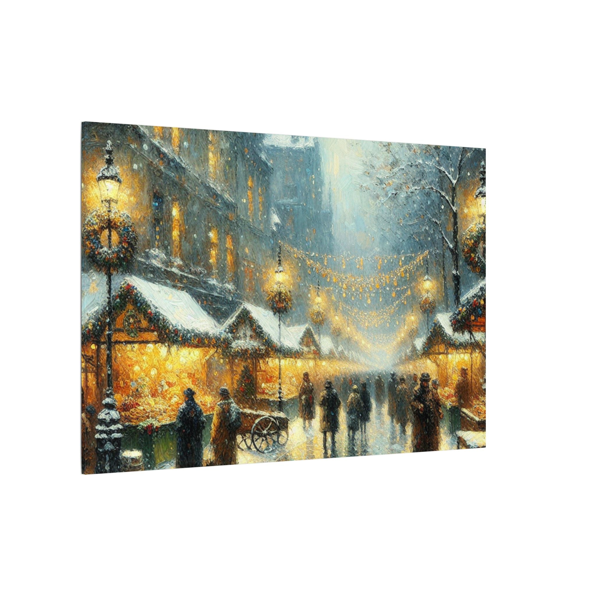 Christmas Market Street Canvas