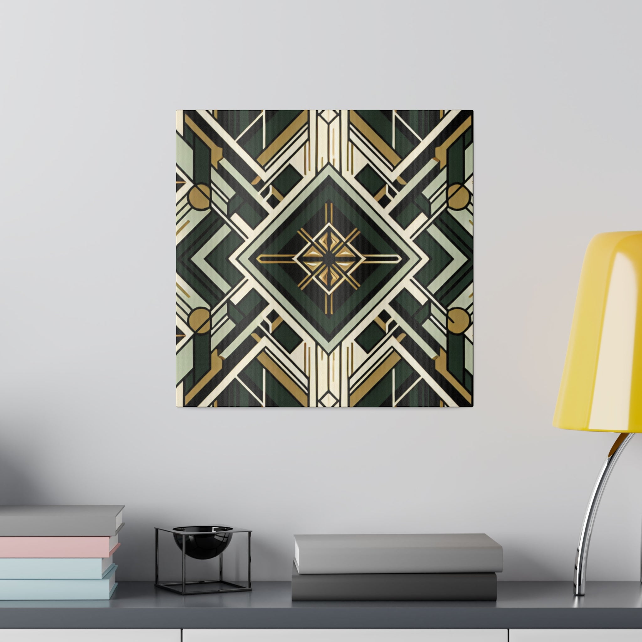 Deco Elegance Swirls Pattern Art Deco Wall Art Canvas