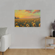 Sunflower Scenery Floral Wall Art Sunflower Painting Canvas