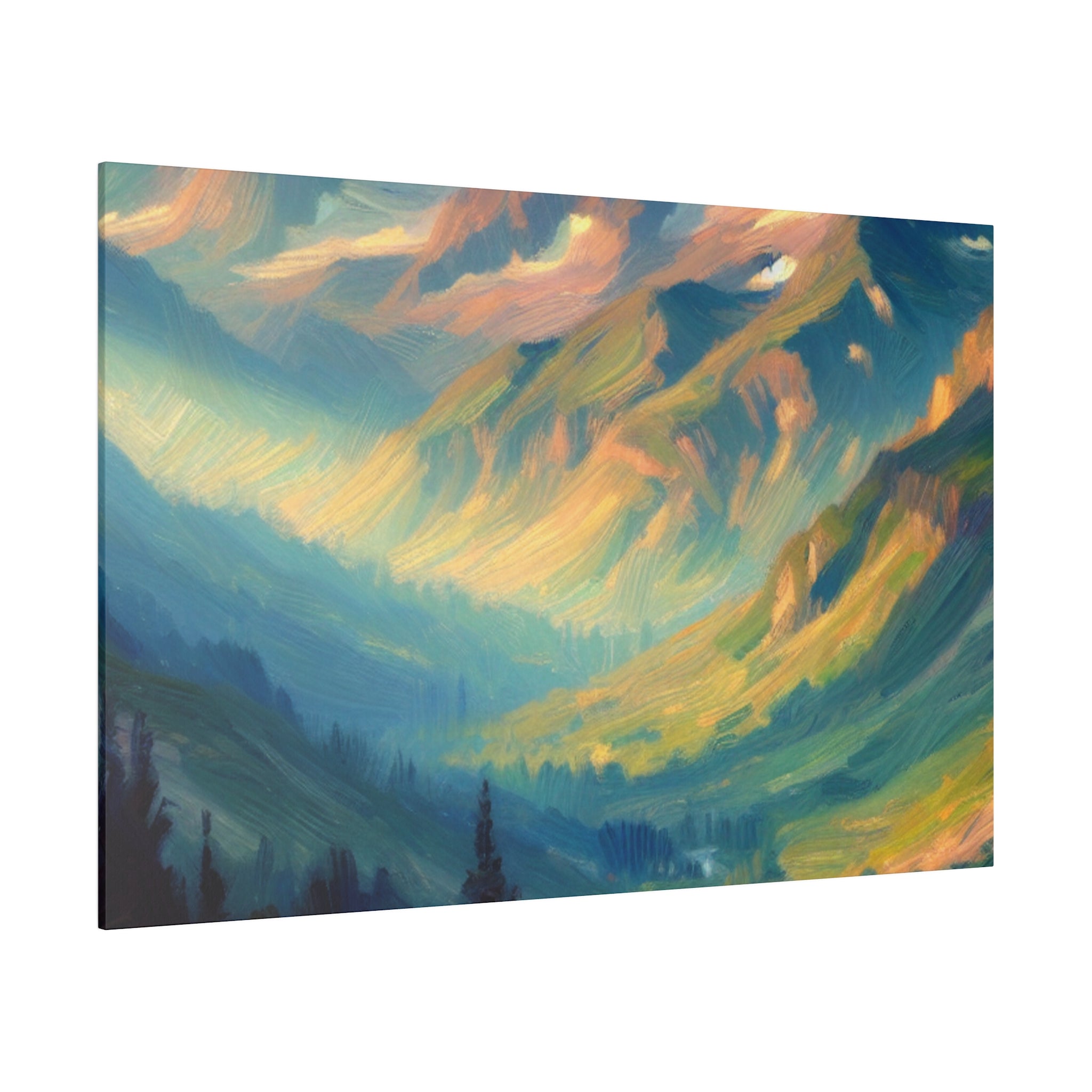 Ode to Mountain Majesty Mountain Landscape Painting Canvas