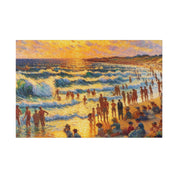 Sundrenched Shores Beach Painting Canvas