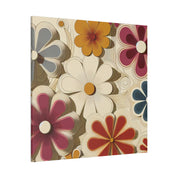 Blooming Rhapsody Floral Wall Art 70s Artwork Canvas