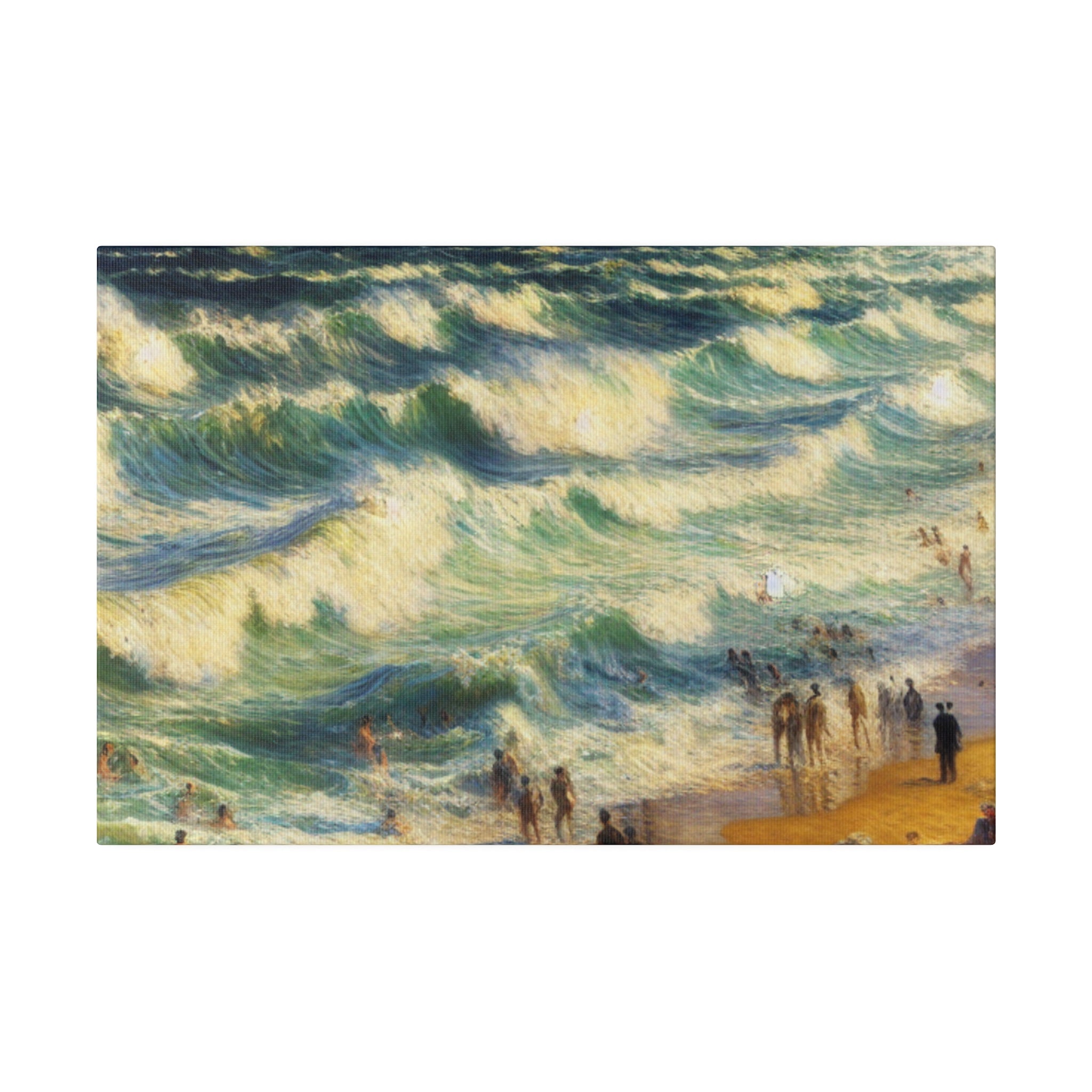 Sun-Soaked Sand Vintage Beach Painting Canvas