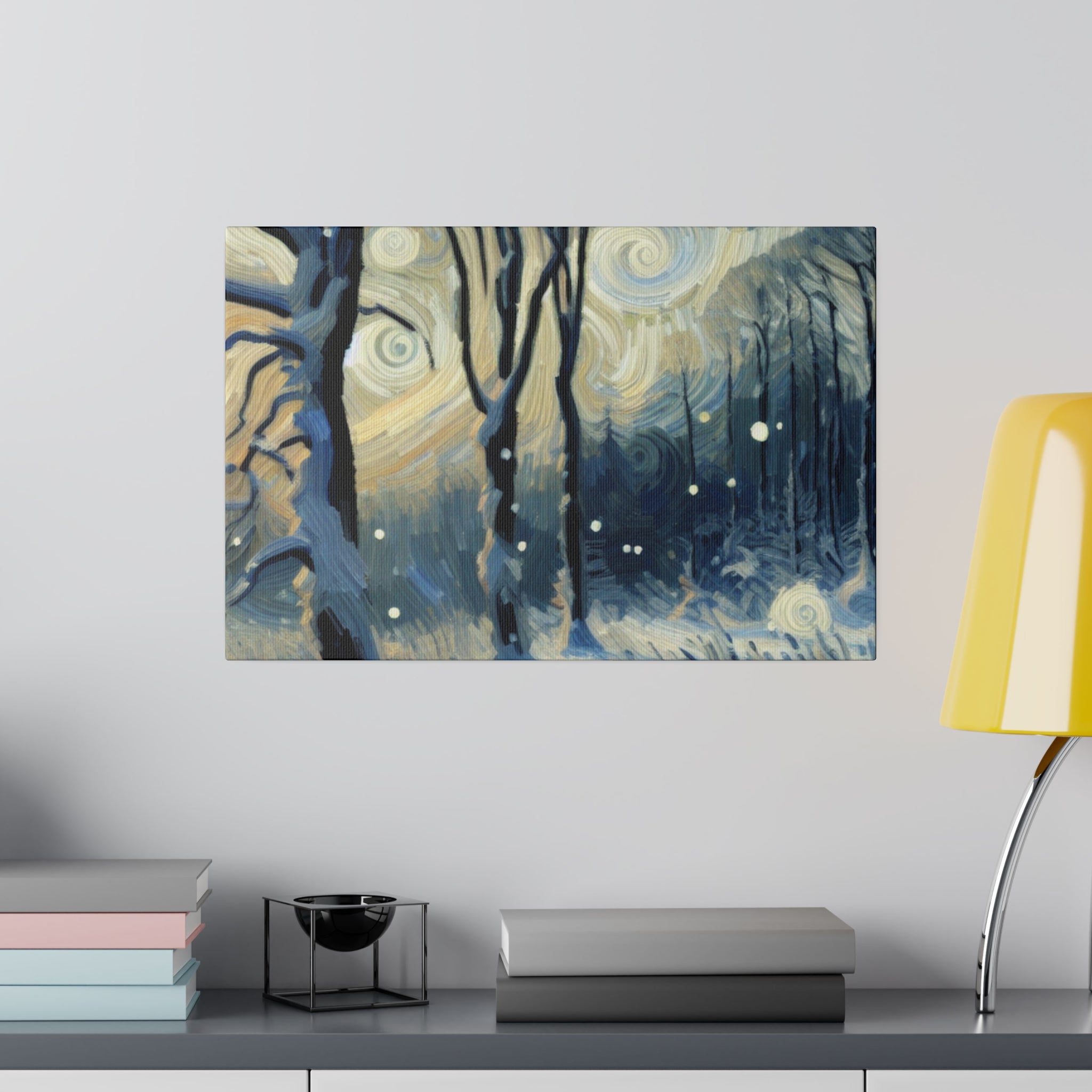 Vintage Snowscape Vision Winter Painting Canvas