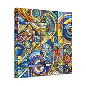 Geometric Curves Abstract Artwork Painting Canvas