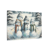 Snowman Family Winter Canvas