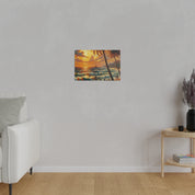 Whispers of the Shoreline Past Expressionist Beach Painting Canvas