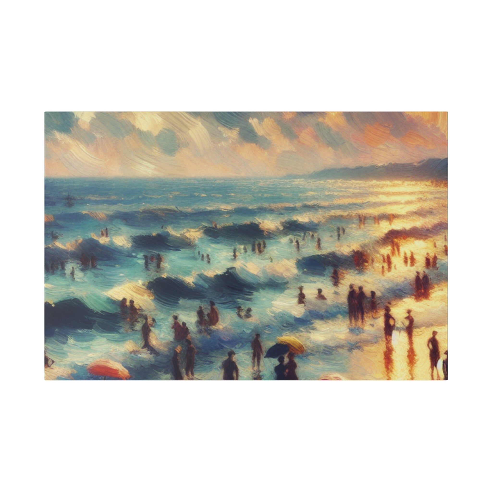 Seaside Tranquillity Beach Landscape Painting Canvas