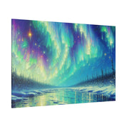 Aurora Winter Dreams Northern Lights Painting Canvas