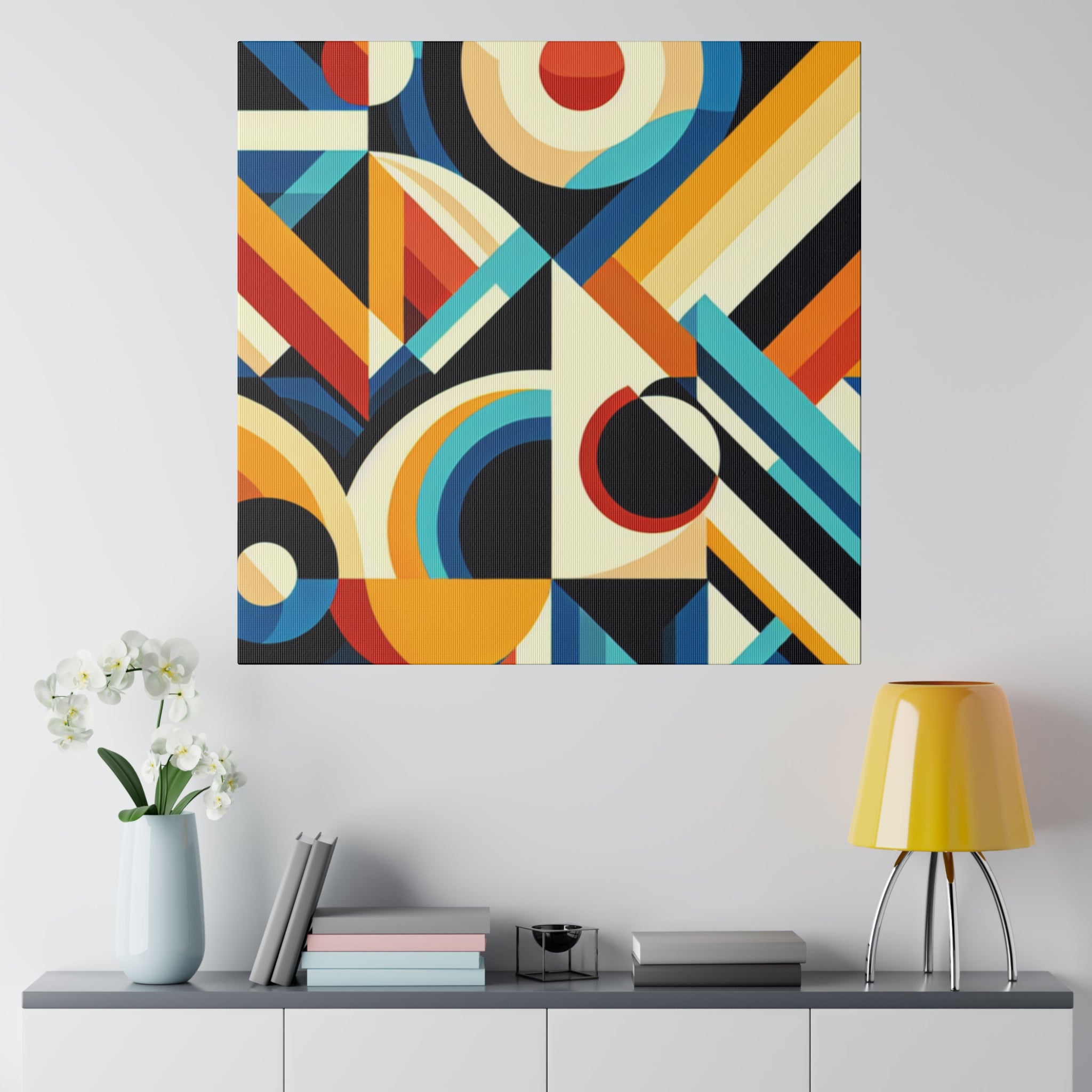 Geometric Fusion Grandeur Geometric Painting Canvas