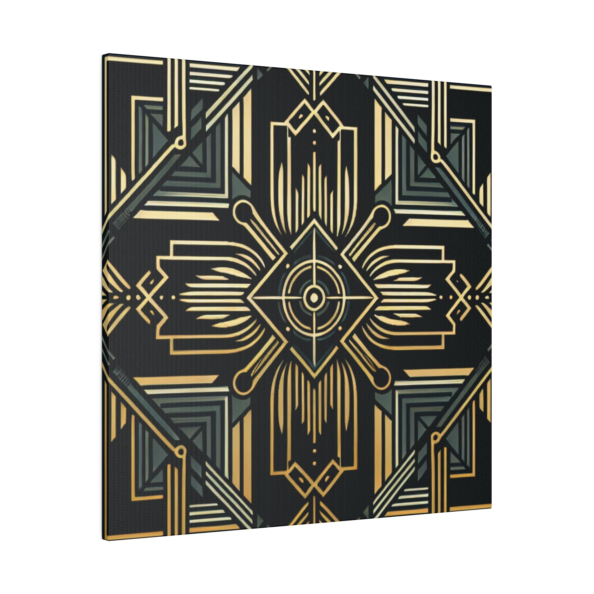 Art Deco Wall Art | Black Gold Luxury Decor | 1920s Decor Canvas