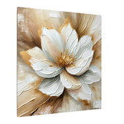 Golden Bloom Abstract Canvas