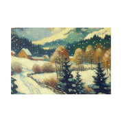 An Impressionist Viewpoint Rural Winter Painting Canvas