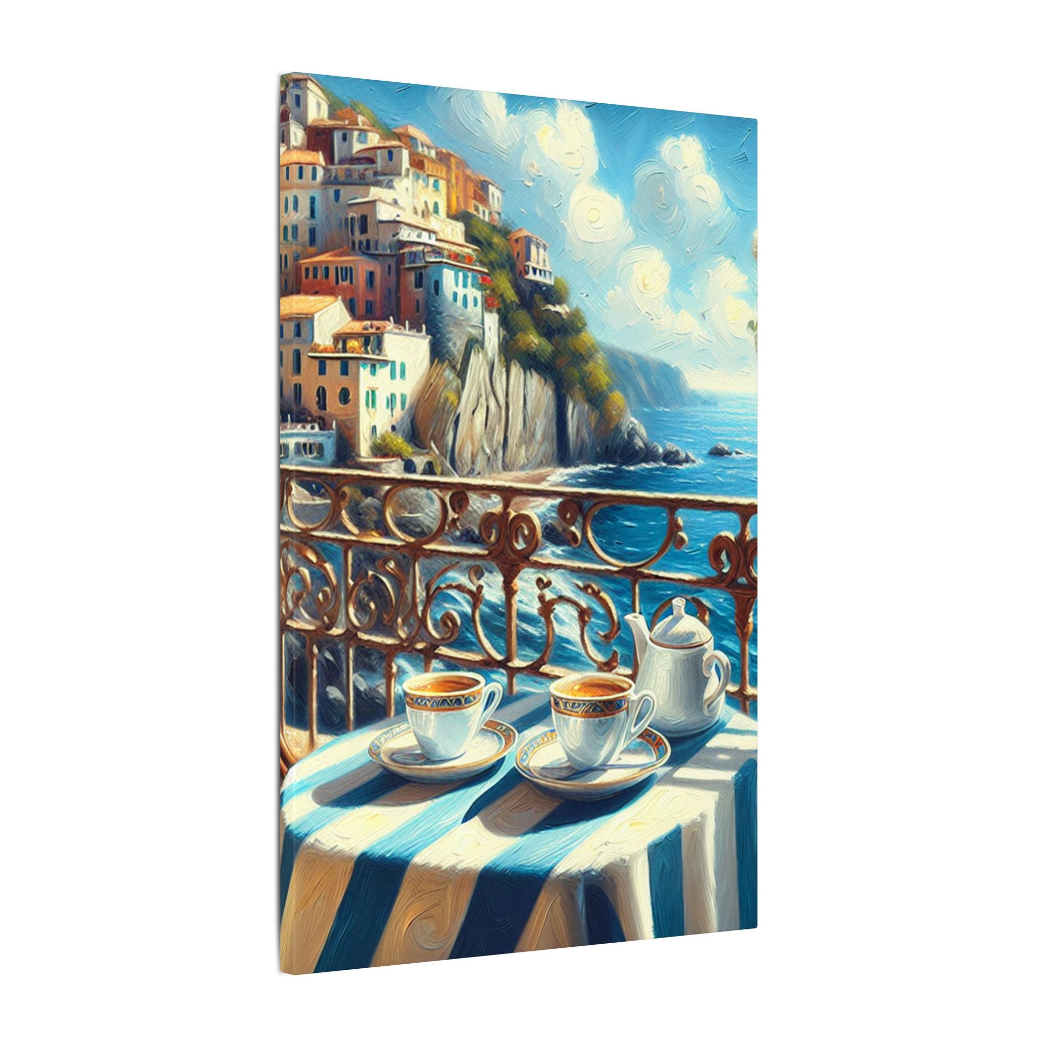 Italian Coastal Café Canvas