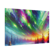 Aurora Ice Caps Northern Lights Painting Canvas