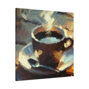 Quiet Morning Rustic Cafe Wall Decor Coffee Painting Canvas