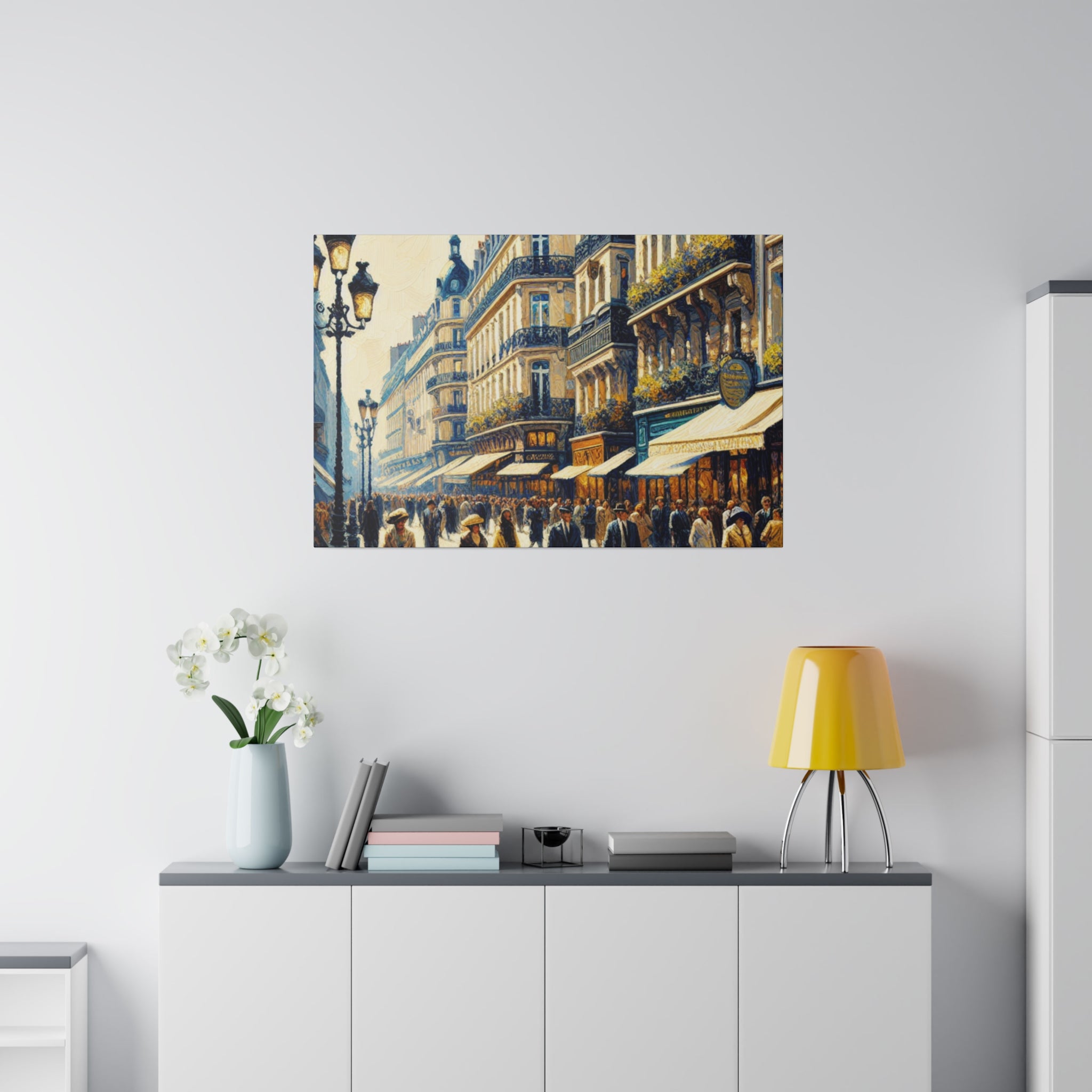 Parisian Street Symphony French Street Painting Canvas