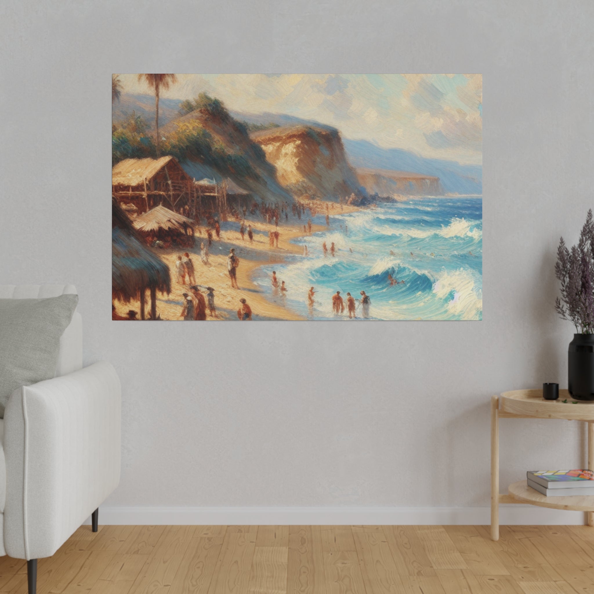 Seaside Reverie Beach Painting Canvas