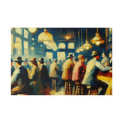 American Pub 1950s Retro Bar Art Canvas