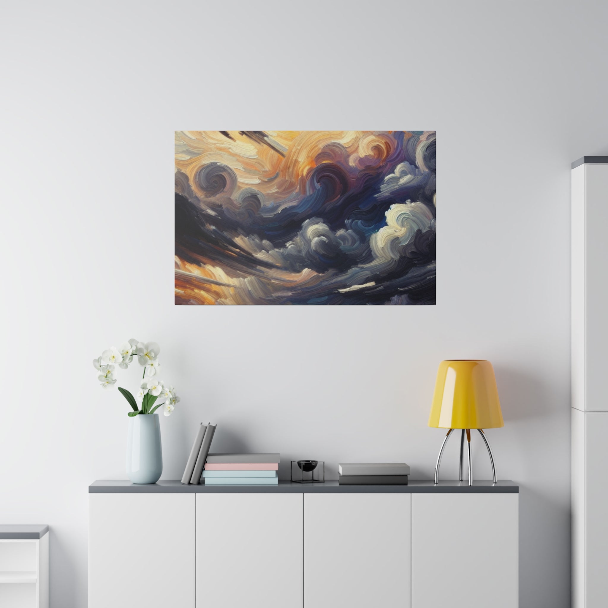 Storm's Silent Symphony Landscape Painting Canvas