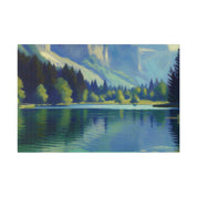 Tranquil Lake Serenity Lake Painting Canvas