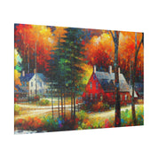 Autumnal Harmony Blaze Fall Painting Canvas