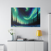 Aurora Winter Whisper Northern Lights Painting Canvas