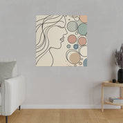 Boho Grace Mosaic Line Art Boho Style Wall Decor Canvas