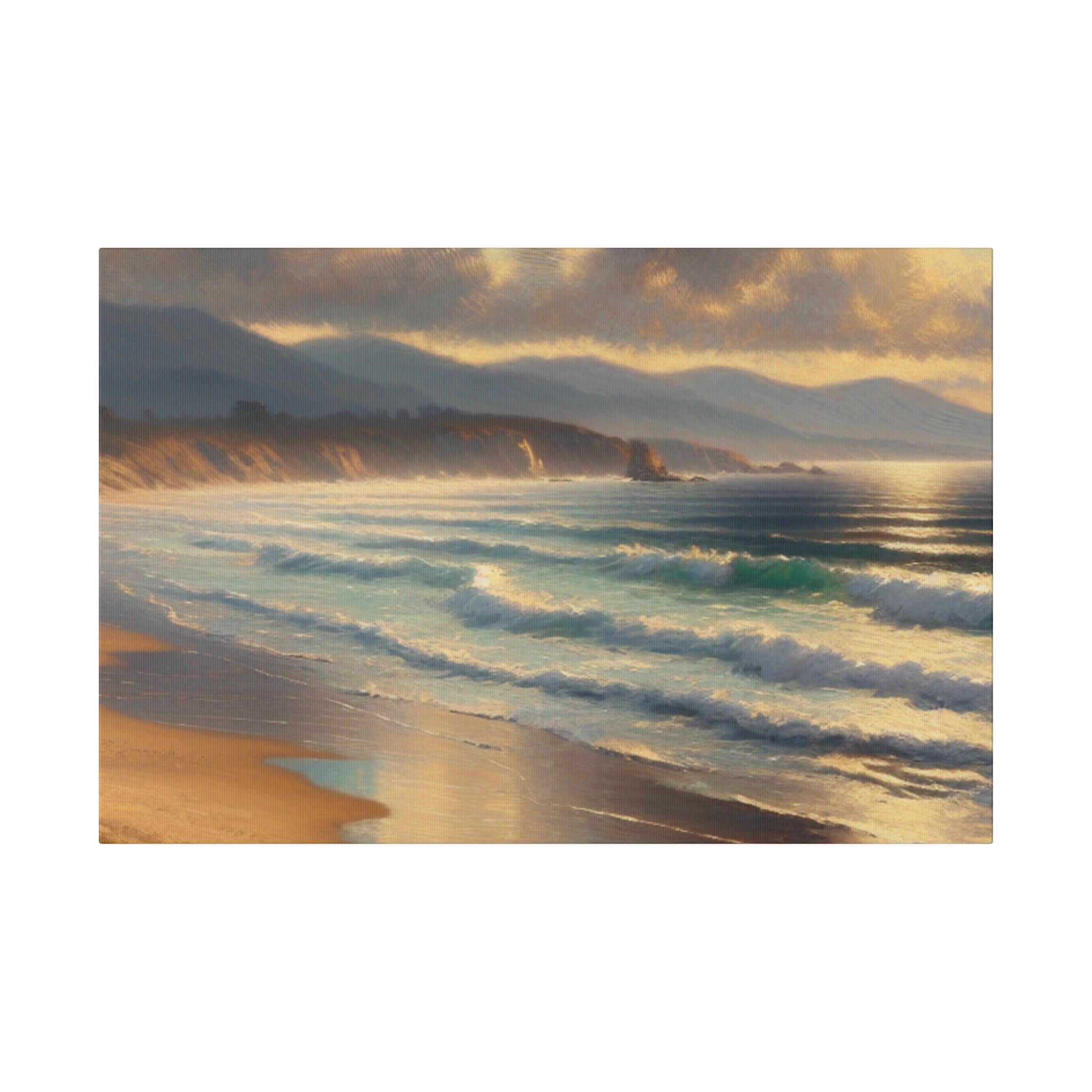 Coastal Whispers Beach Painting Canvas