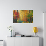 Autumnal Symphony Blaze Fall Painting Canvas