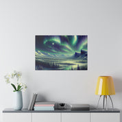 Winter Snowy Dream Northern Lights Painting Canvas