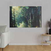 Bright Moonlight Forest Painting Canvas