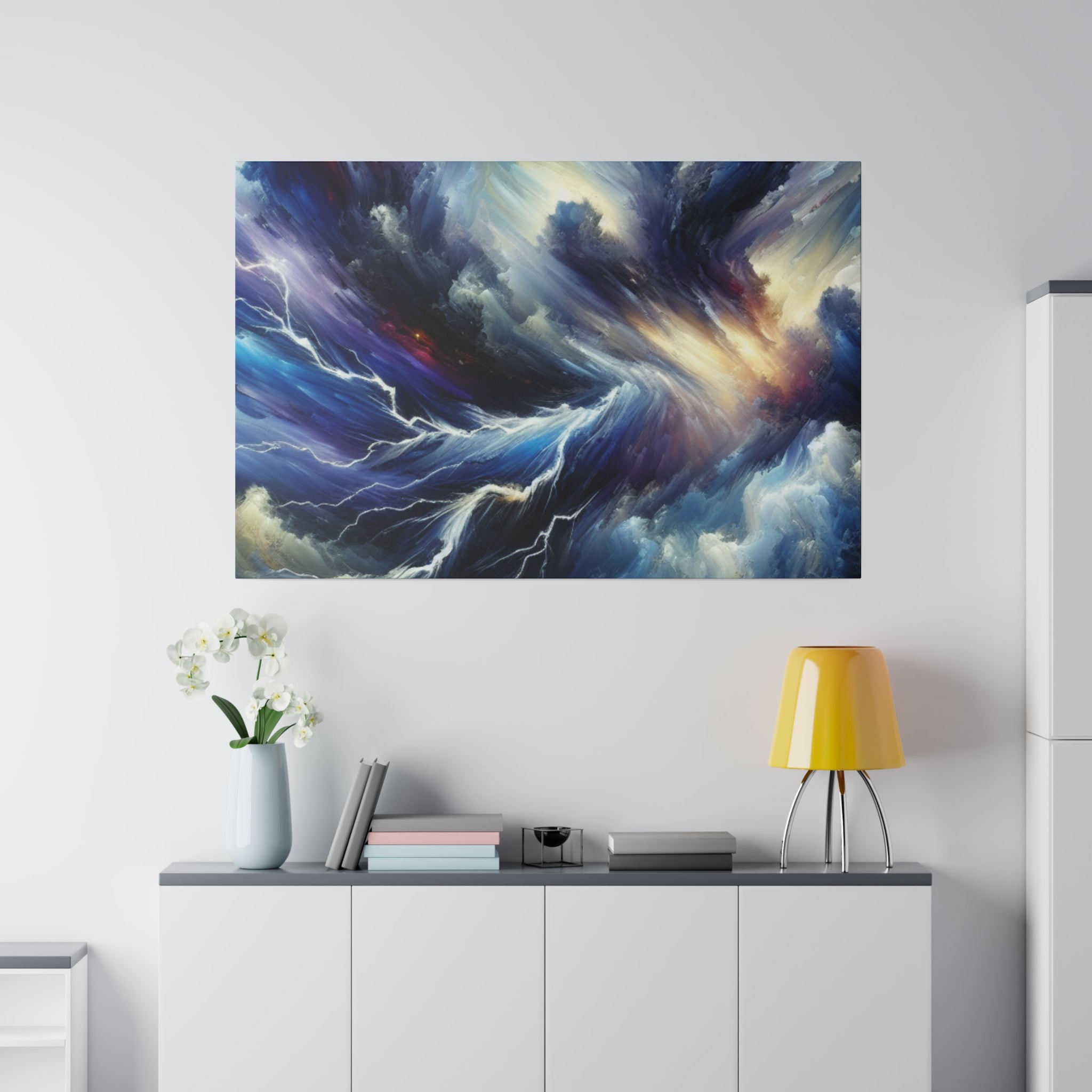 Tempest Heaven's Mirage Lightning Painting Canvas