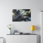 Tempest Heavens Masterpiece Lightning Painting Canvas