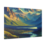 Whispering Peaks Impressionist Mountain Scape Mountain Landscape Painting Canvas