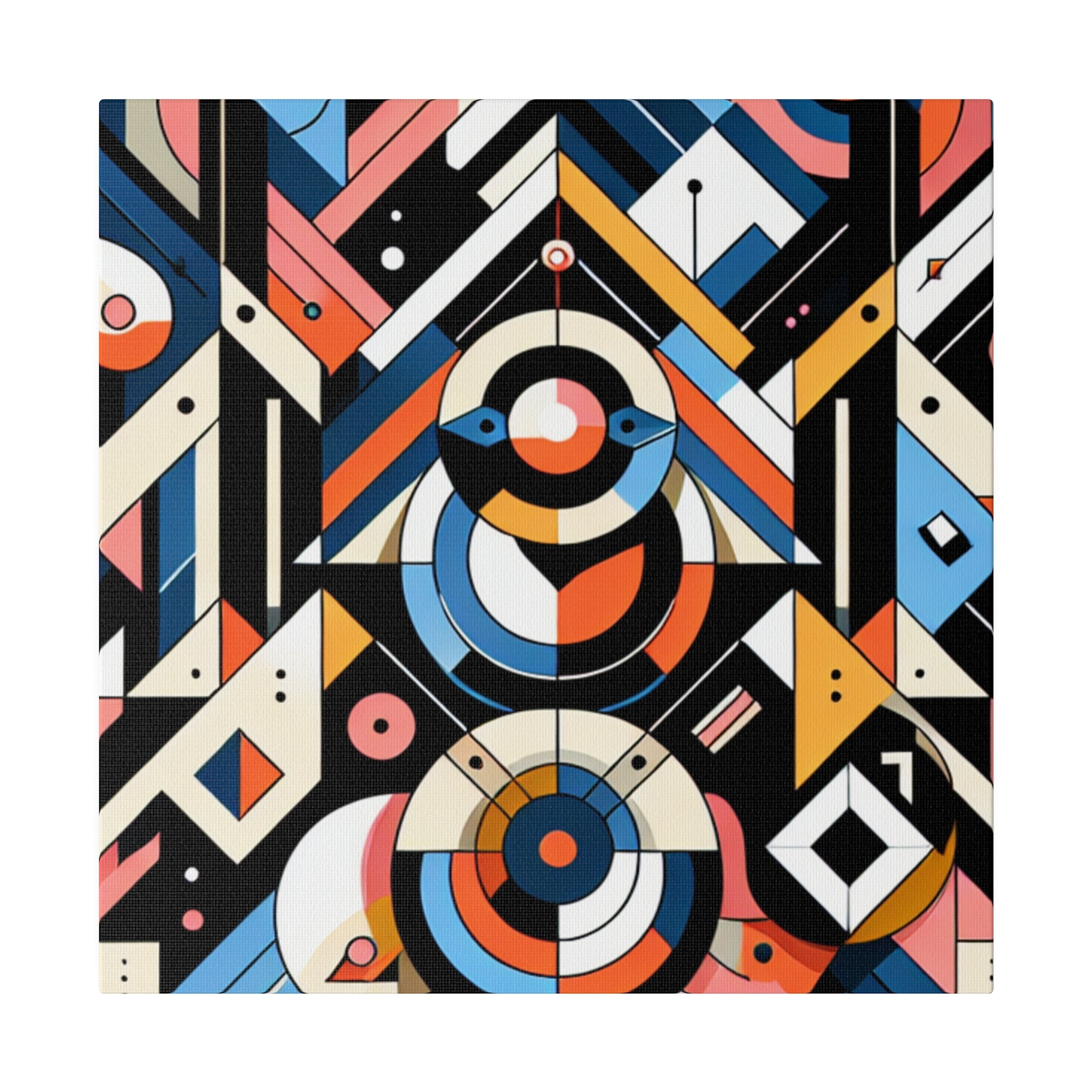 Confluence of Vibrant Symmetry Geometric Painting Canvas