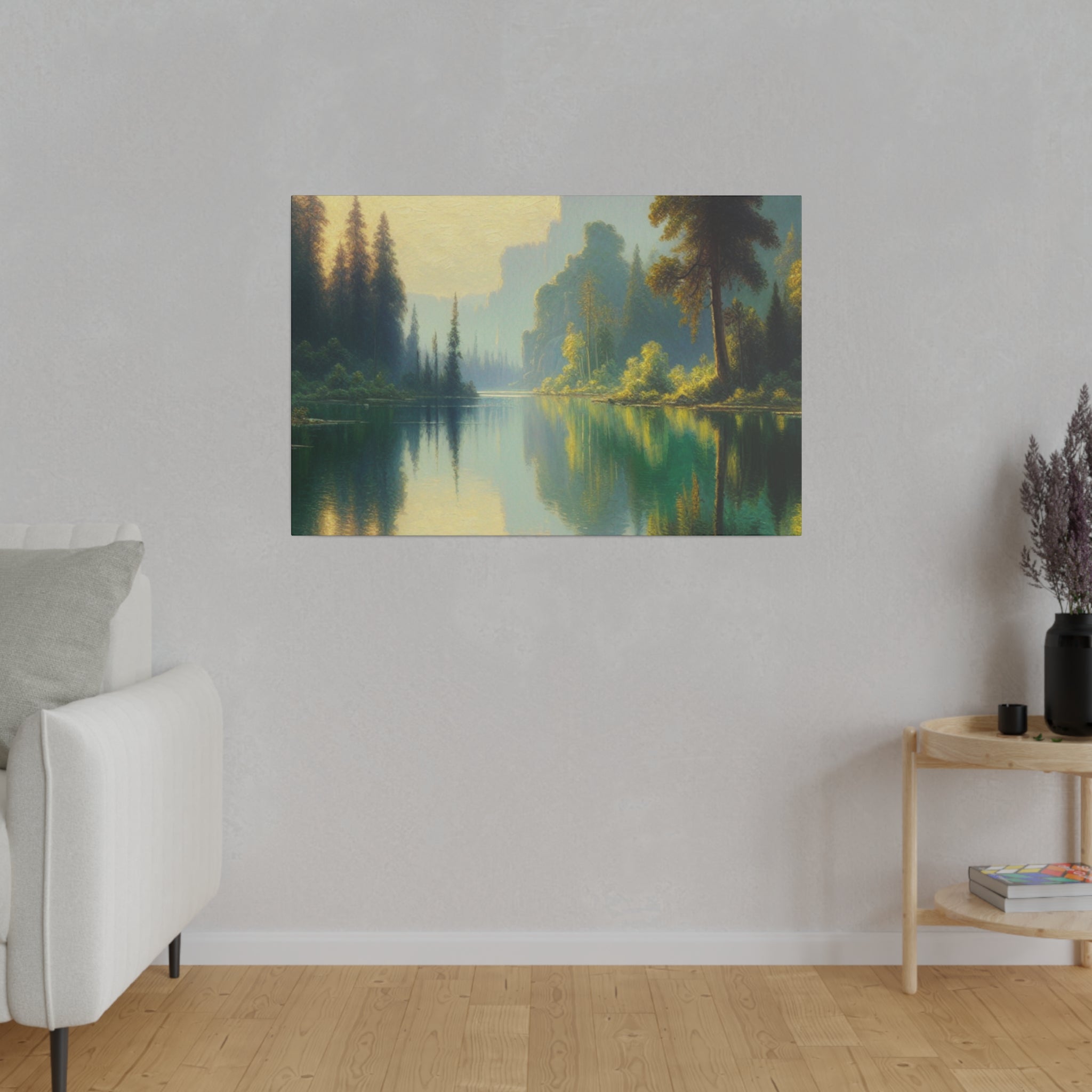 Serene Lake Melody Lake Painting Canvas