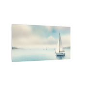 Watercolor Coastal Sailboat Canvas