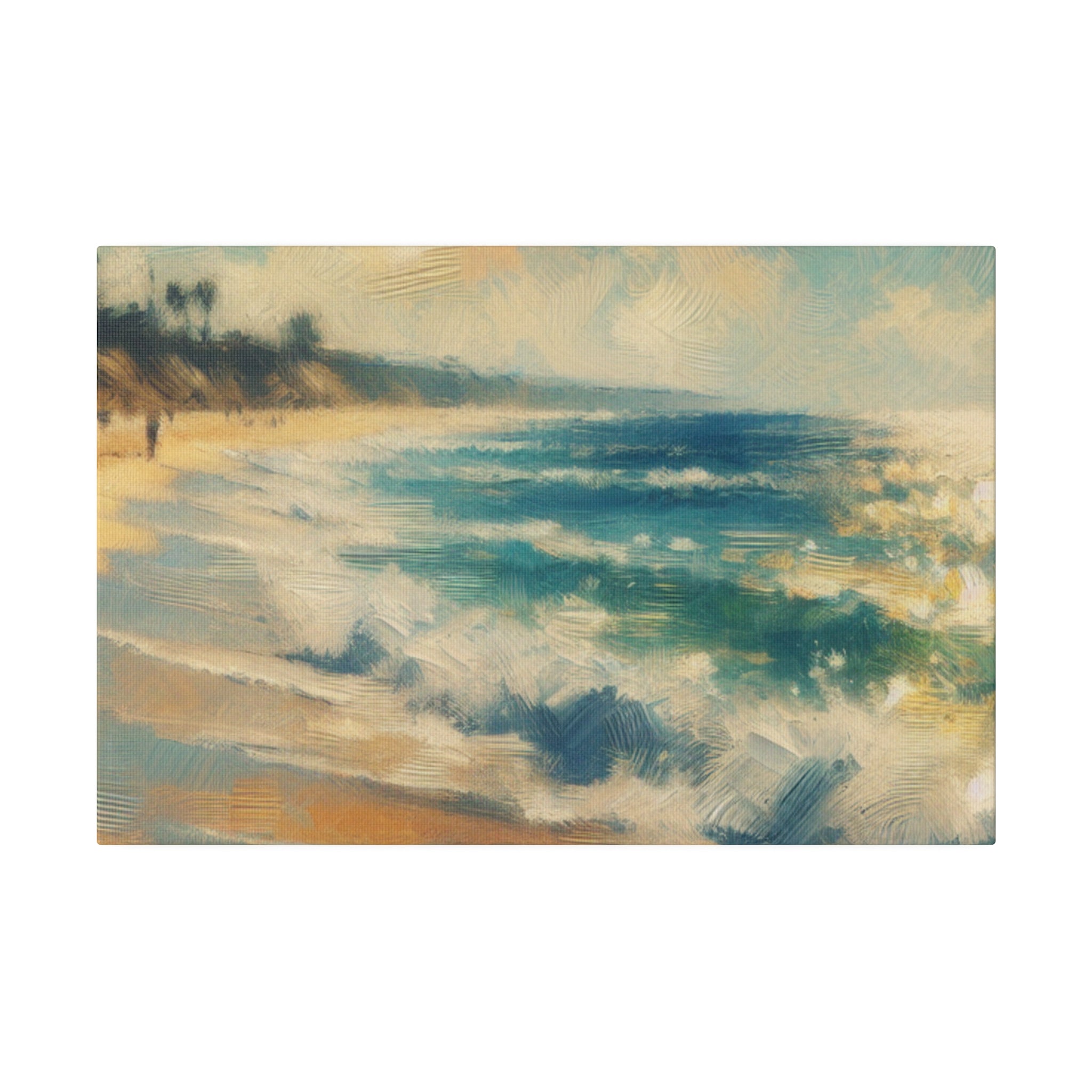 Tranquil Beachscape Beach Painting Canvas